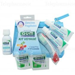 GUM Kit voyage gencives fragilis&eacute;es trousse 4 produits