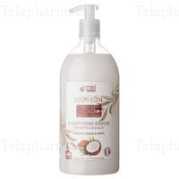 MKL Cosm'Etik - Shampooing douche noix de coco du sri lanka cheveux visage et corps flacon pompe 1l