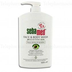 Sebamed gel physio-lavant olive visage et corps peaux sèches et sensibles 1l