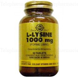 SOLGAR L lysine 1000 mg 50 comprimés