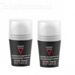Homme déodorant bille anti transpirant 72h peaux sensibles 2x50ml
